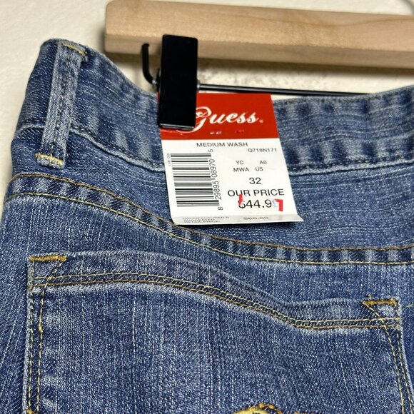 NWT Guess Belmont Flare Denim Jean Pant Women 32 Bootcut Western Indie Y2K Blue - Picture 3 of 14